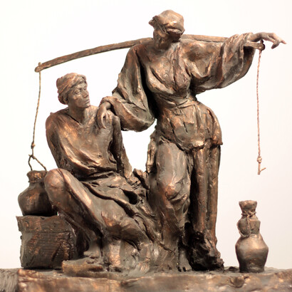 Moses and Tsiporah at the Well