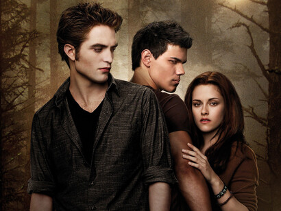 Crepúsculo. Los actores Robert Pattinson,Taylor Lautner y Kristen Stewart