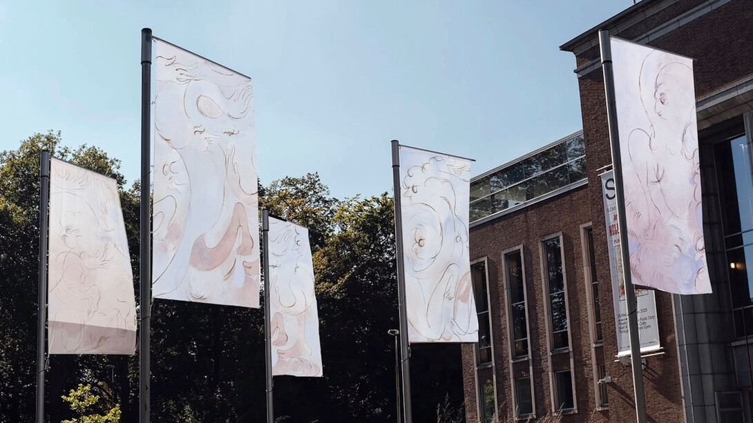 Carlotta Bailly-Borg, Leaning against the wind, exhibition view. Courtesy of S.M.A.K.