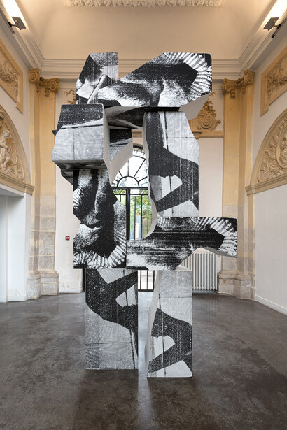 Bastien Aubry & Dimitri Broquard-L'Aimable surprise-Exposition Gitane à la Guitare, Maison d'Art Bernard Anthonioz 2015-Sérigraphie sur polystyrène-Crédit Photo Romain Darnaud