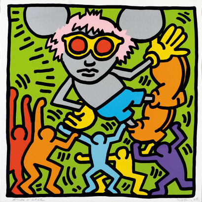 Keith Haring, Andy Mouse. 1986, Nakamura Keith Haring Collection, Keith Haring Artwork ©Keith Haring Foundation