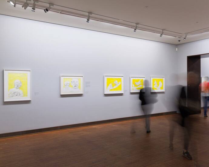 Maria Lassnig, Exhibition view. Courtesy of Albertina