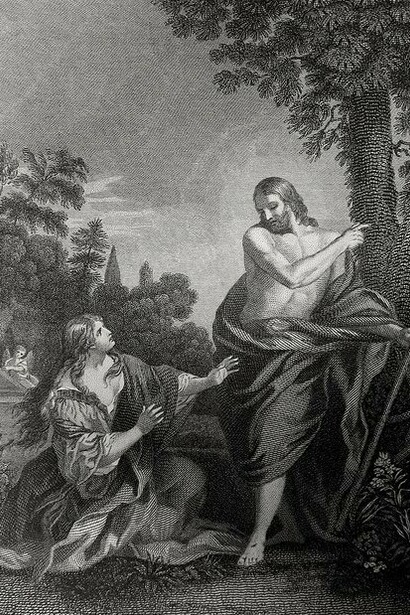 Gravura da Bíblia Bowyer nº 5647: Jesus e Maria Madalena