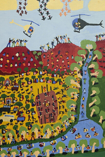 Grace Kemarre Robinya, Picnic time at Napperby Station! 2017. Courtesy of the Art Gallery of New South Wales
