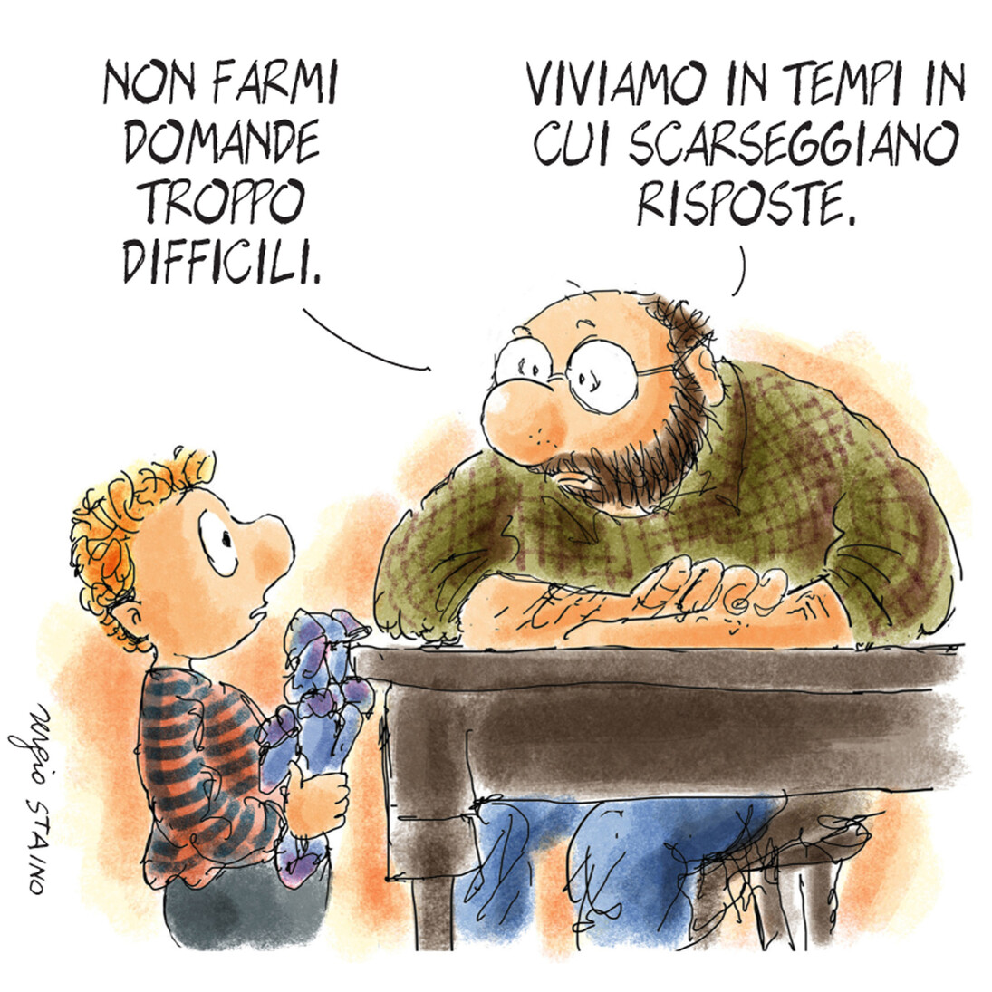 Sergio Staino, domande impegnative