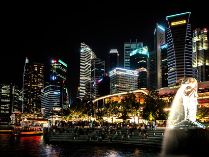 Parque Melion de noche, Singapore