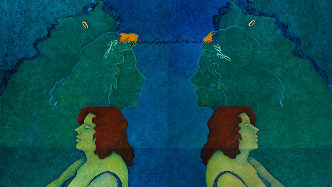 Agostino De Romanis, The dream doubles hope, (diptych) 2018