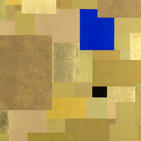 Marco Casentini, Arabian summer 1, 2018, acrilico e foglia oro su tela, cm 170x170, foto Luigi Di Giovine, Verona