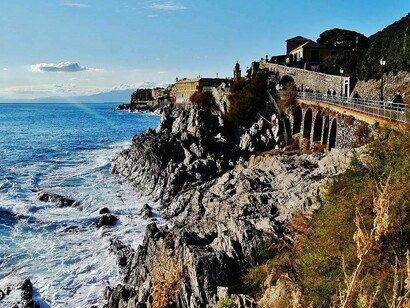 Passeggiata Anita Garibaldi, Nervi, Genova, Italia
