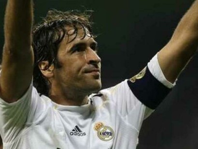 Raúl en su despedida del Santiago Bernabeu