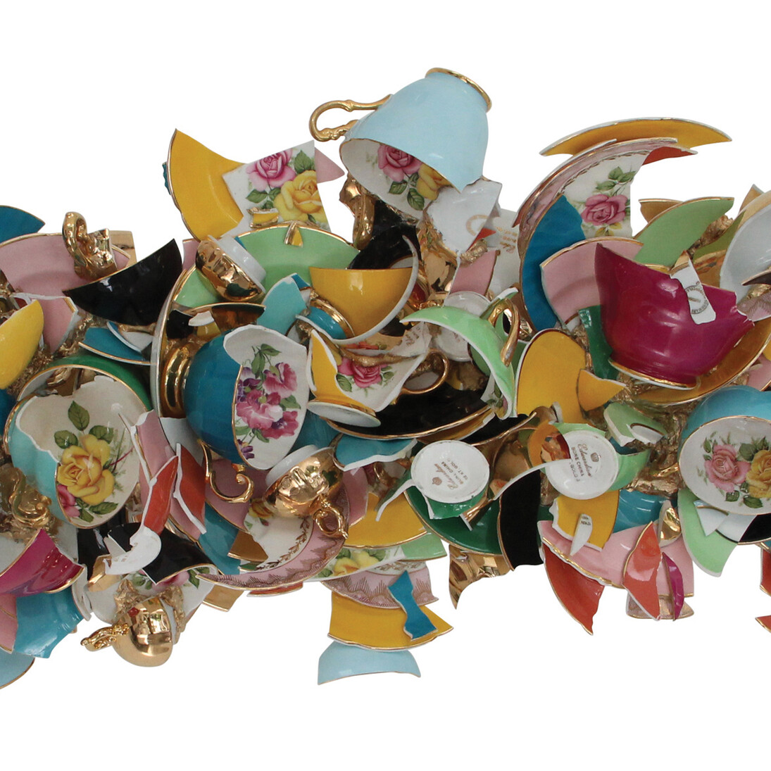 'Harlequin', vintage english bone china, by Sandra Shashou