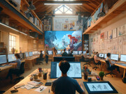 Rendition of an animation studio