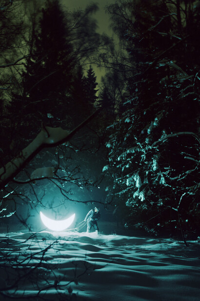 Leonid Tishkov, Journey of the Private Moon, To take the orphan in the winter woods, 2005