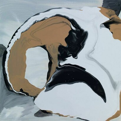 Rezi van Lankveld, Seascape, Sad Face (Circus), 2013, Oil on canvas, 50 x 50 cm