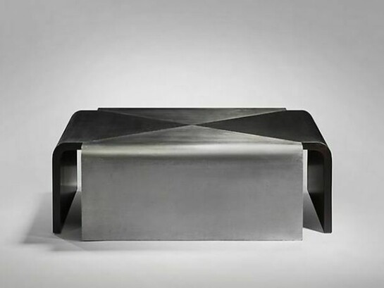 Joseph Andre Motte, Low Table, 1967, Stainless steel, 11.81 x 35.43 x 35.43 inches, 30 x 90 x 90 cm