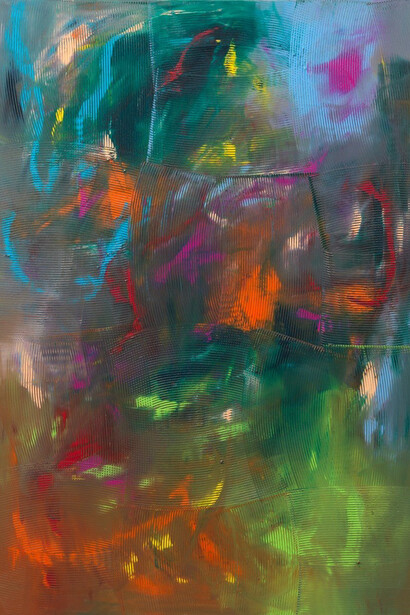 Dan Rees, Artex Painting, 2015, oil on canvas, 70 7/8 x 51 1/8 inches, 180 x 130 cm

