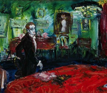 Jack B. Yeats, About to Write a Letter, 1935. Öl auf Leinwand, 91 x 61 cm. National Gallery of Ireland, Dublin
