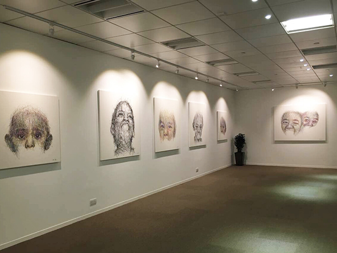 Francesco Clemente, Exhibition view. Courtesy of Galerie Templon