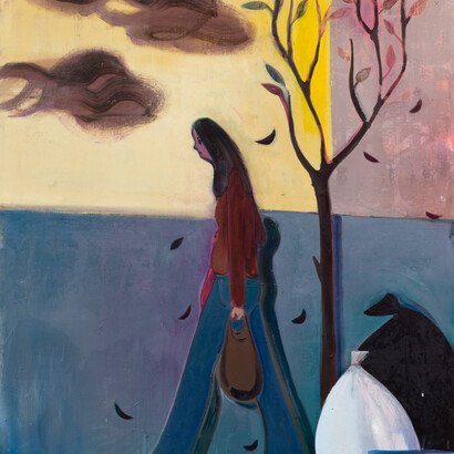 The Future is Elsewhere (If it Breaks Your Heart) #2, 2017. Oil on canvas, 72 x 68 inches. Inv. #HH1711