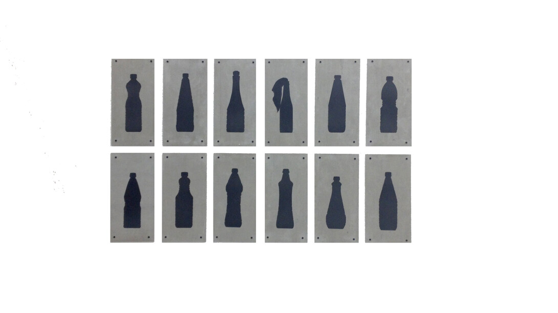 Dora Longo Bahia, From Black Boc series, 2014, silkscreen prints on cement boards, variable dimensions