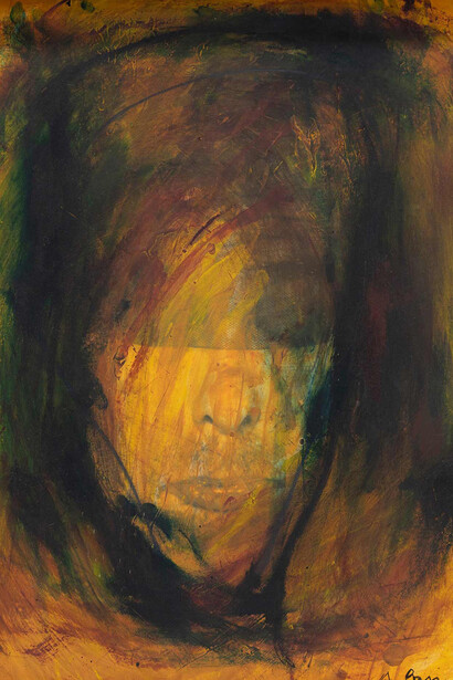 Arnulf Rainer, Kopftuch, 1970/73. Courtest of Galerie Lelong