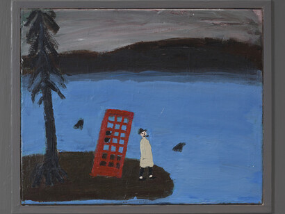 Kent Iwemyr, Calling London, 2018, Acrylic on canvas, 33x41cm. 