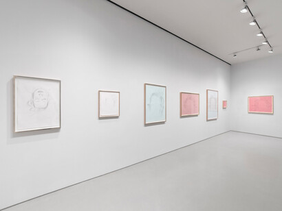 Bruce Nauman, Begin again, exhibition view. Courtesy of Sperone Westwater Gallery