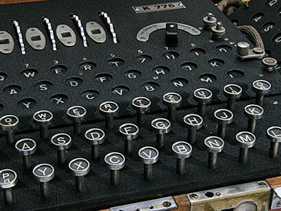 Enigma Machine. Courtesy of The Military Museums 