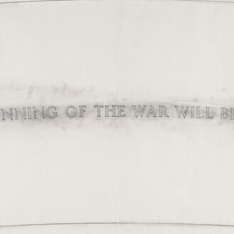 Jenny Holzer, Survival: the beginning of the war..., 1989-2024. Courtesy of Sprüth Magers Gallerys