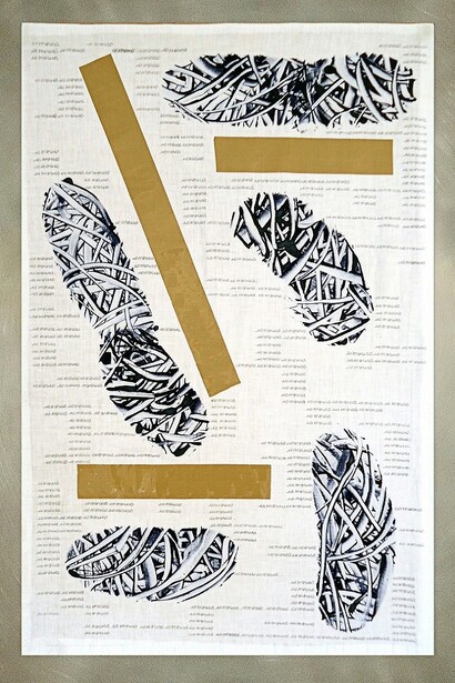 Alejandrina Solares, BalloonHandwritting blue v1 66cm x 94cm