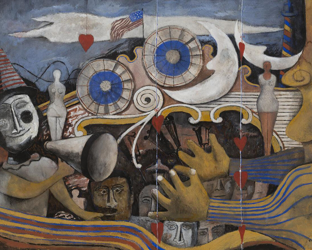 Rufino Tamayo, Carnival [Carnaval], 1936, gouache on paper, 15 x 22 in. Smithsonian American Art Museum,Museum purchase through the Luisita L. and Franz H. Denghausen Endowment, 2017.22 © TamayoHeirs/Mexico/Licensed by VAGA, New York, NY. Photo by Greg Page/Page One Studio