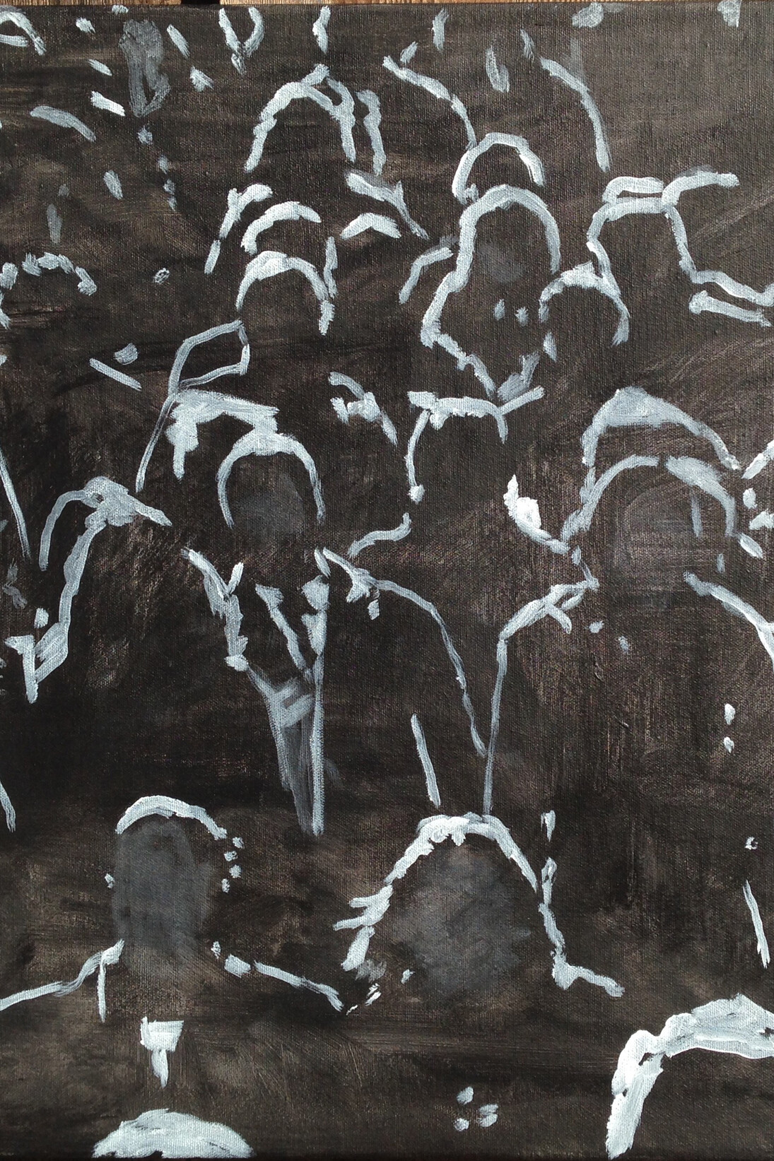 Array(Crowd) 2016 acrylic on canvas 610x508mm. Detail