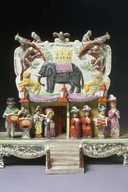 'Polito's Royal Menagerie', earthenware figure group, about 1830, Staffordshire, England. Museum no. C.128-2003. © Victoria and Albert Museum, London