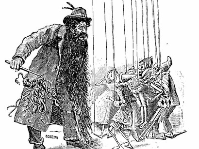 Mangiafuoco, illustrazioni originali da "Le avventure di pinocchio, storia di un burattino", Carlo Collodi, Firenze, 1902, disegni di Carlo Chiostri