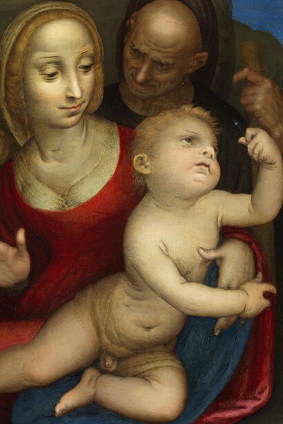 Fernando Yáñez de la Almedina, The holy family (detail), c. 1523. Courtesy of Robilant+Voena Gallery