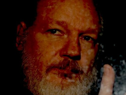 Assange el pasado 11 de abril al ser detenido