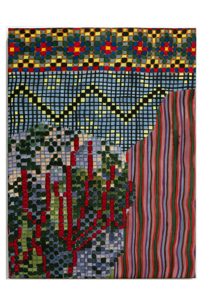 Lauren Luloff, Red Branches, March, 2023, dyed silk © Lauren Luloff. Courtesy of the artist and Yossi Milo, New York  