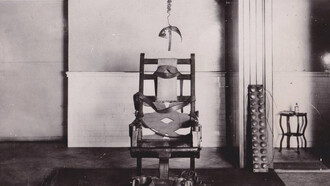 The original and first electric chair that was used to execute a prisoner