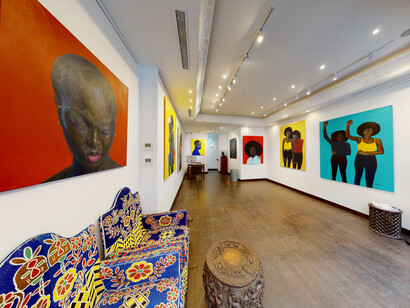 In Our Days by Oluwole Omofemi at Signature African Art, London, Photo © Mora Ltd 