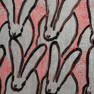 Hunt Slonem, Scored, 2023. Courtesy of Madelyn Jordon Fine Art