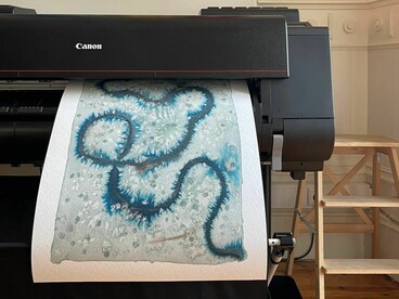 Photo the final print. "Fine art printing is a labor of love and patience.” Mark Tomaras Canon’s latest top-of-the-line art printer, which is the gold standard in fine art printing