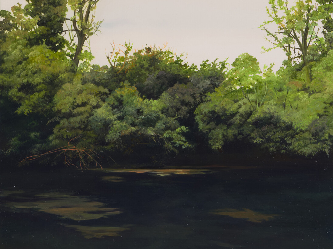 Hannah Brown, Victoria Park 4, 2015, Oil paint on oak and marine plywood, 23 × 27 cm © Hannah Brown 2015. Courtesy Parafin, London