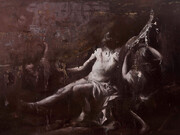 Nicola Samorì, Ebbro, 2011, oil on canvas, 300 x 200 cm