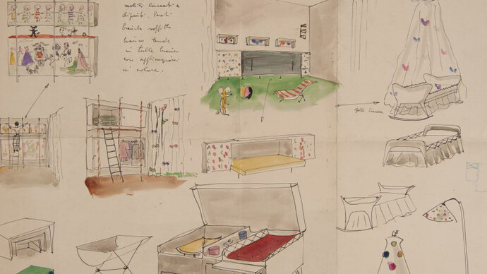 Lina Bo Bardi Drawing. Courtesy of Fundació Joan Miró