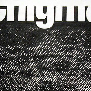 Grazia Varisco, Enigma, 1985, pennarello su carta, 420 x 296 mm, Collezione Galleria civica di Modena. 