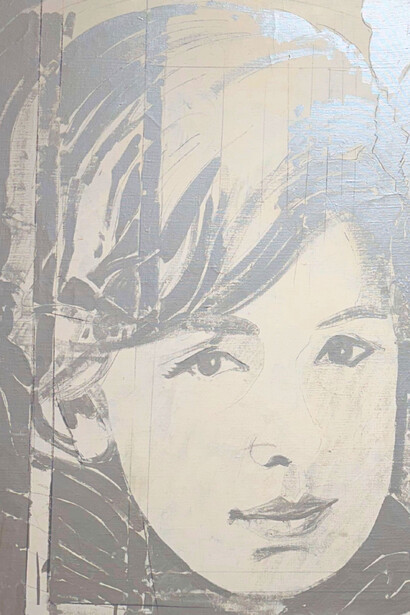 Giosetta Fioroni, Senza titolo (Ritratto di una madre e una figlia) (detail), late 1960s - early 1970s. Courtesy of Galleria d’Arte Maggiore