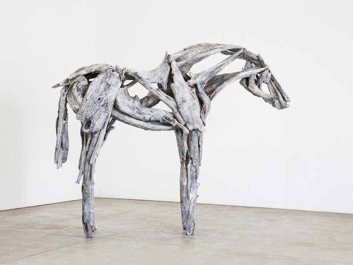 Deborah Butterfield, Josephson, 2013, unique cast bronze with patina, 90.5 x 106 x 39.5 inches
