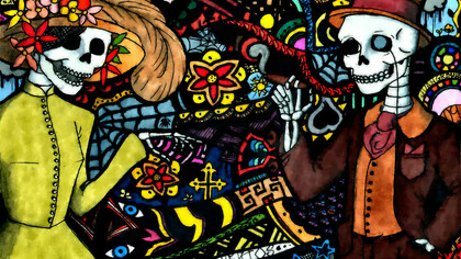 Calaveras celebrativas do Dia dos Mortos