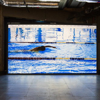 Installation of Best Effort Network by Olia Lialina at arebyte Gallery. Image: Max Colson