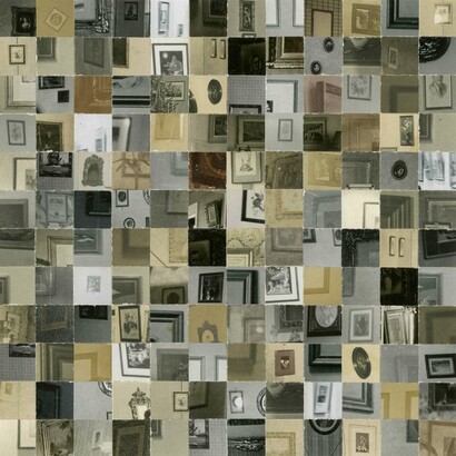Greg Sand, Chronicle: Mementos. Collage of found photographs, 6 x 6 inches, 14-1/4 x 14-1/4 inches framed. Copyright The Artist. Courtesy of Momentum Gallery